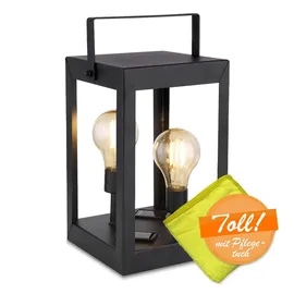 bmf-versand Solarleuchte Garten Laterne 28cm Solarlampe Außen Leuchte Solar mit Pflegetuch