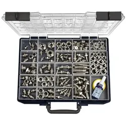 Sortimentsbox Messingdrehteile vernickelt
