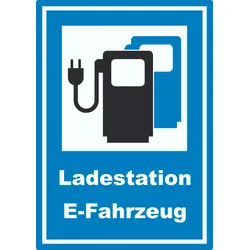 Ladestation Elektrofahrzeuge Aufkleber A2 (420x594mm)