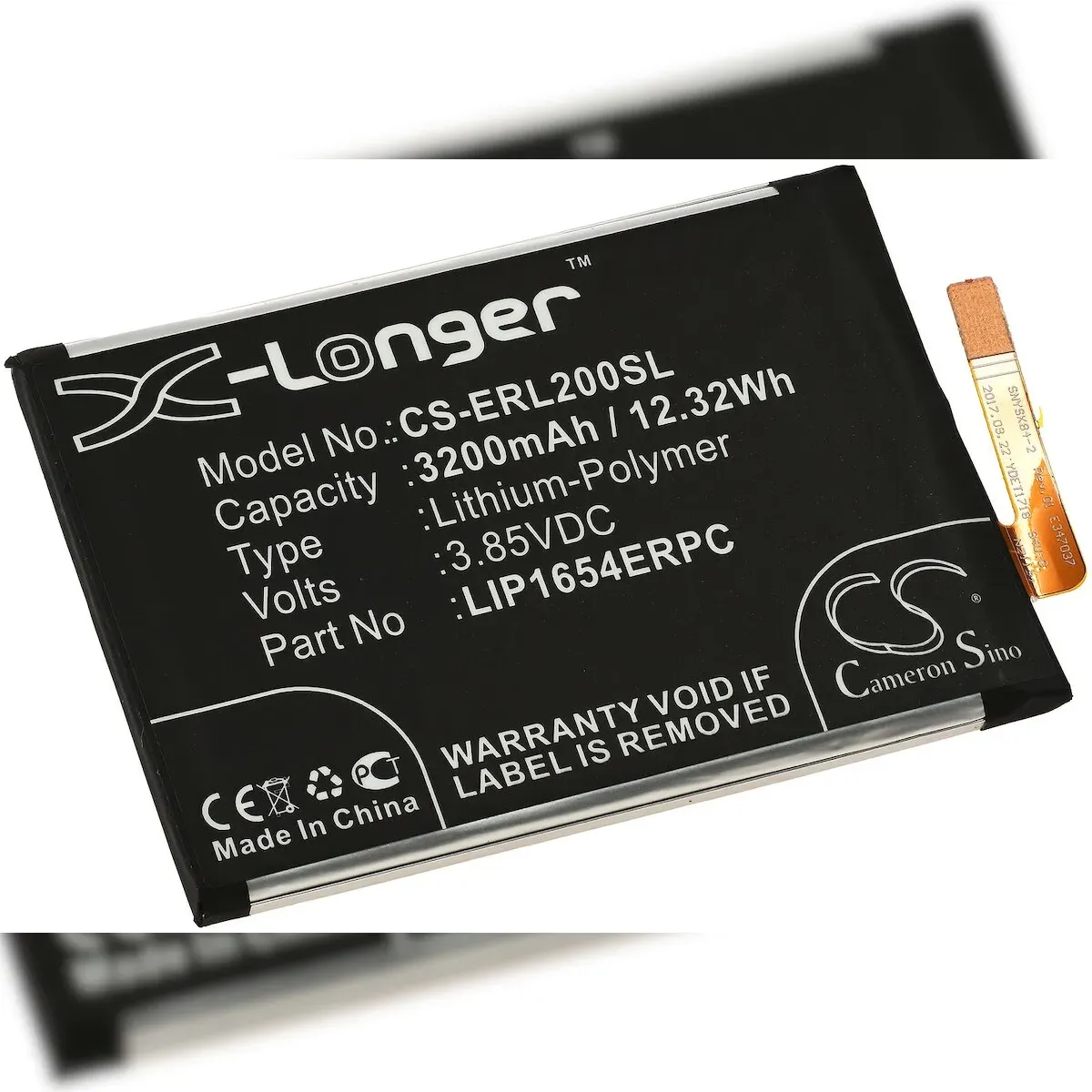 Powery Akku passend für Handy, Smartphone Sony Xperia L2 / Xperia XA2 / Typ LIP1654ERPC u.a.