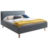 Meise Möbel Polsterbett Frieda wahlweise mit Lattenrost und Bettkasten, blau ¦ Maße cm