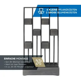 Westmann Pflanzenwand Ulla 90 x 45 x 170 cm Dunkelgrau
