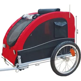 Nobby Hundeanhänger Senlima M rot/schwarz