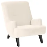 58 aufm Kessel Sessel Kajsa Samtvelours 101 x 80 x 71 cm Schwarz/Creme