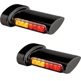 HEINZ BIKES Winglet 3-in-1 Blinker für Motorrad Schwarz