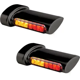 HEINZ BIKES Winglet 3-in-1 Blinker für Motorrad Schwarz