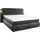 Collection AB Boxspringbett COLLECTION AB, schwarz (schwarz, weiß), B:225cm L:218cm, Holzwerkstoff, Spanplatte, Komplettbetten, Boxspringbett, inklusive Bettkasten, LED-Beleuchtung und Topper, Topseller