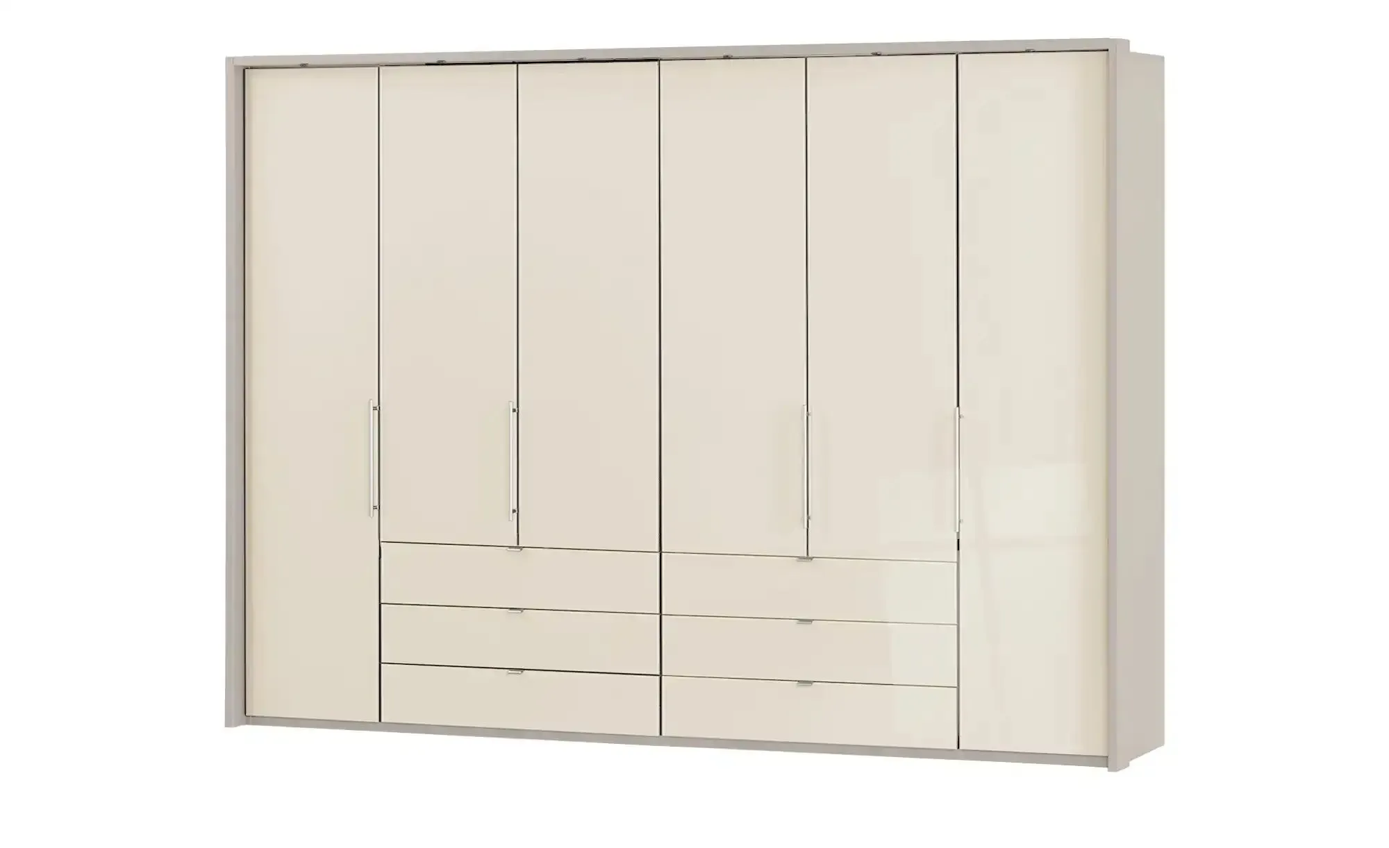 Falttüren-Panoramaschrank  6-türig  Beda ¦ beige ¦ Maße (cm): B: 306,4 H: 220 T: 65.0