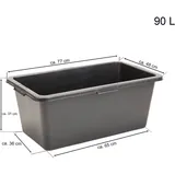 Mörtelkasten Mörtelkübel Zement Maurer Wanne Eimer 12l 20l 65l 90l rund eckig - 5 x 90 Liter