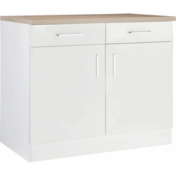 Unterschrank HELD MÖBEL „Utah“ Schränke Gr. B/H/T: 100 cm x 85 cm x 60 cm, weiß (weiß matt) Unterschränke Breite 100 cm