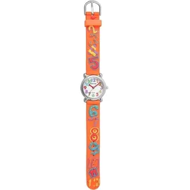 Excellanc Kinderarmbanduhr, Silikonarmband - Silber/Orange