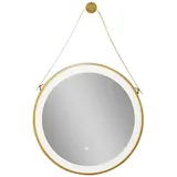 SANOTECHNIK Spiegel, inkl. LED-Beleuchtung, rund, BxH: 60 x 60 cm - goldfarben