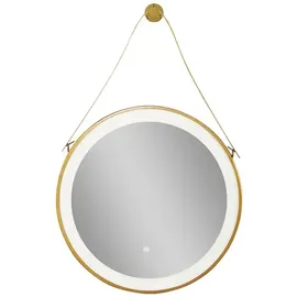SANOTECHNIK Spiegel, inkl. LED-Beleuchtung, rund, BxH: 60 x 60 cm - goldfarben