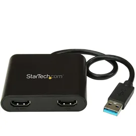Startech USB-A auf Dual HDMI Adapter 31,5 cm Schwarz