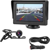 Jansite Rückfahrkamera mit Monitor 4.3'' Rückfahrkamera IP68 Wasserdicht Nachtsicht Kit Einparkhilfe System