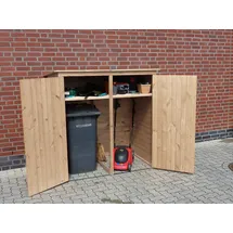 Promadino Mülltonnenbox 166 x 101 x 162,5 cm braun