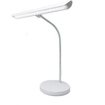 Infitronic IN18LEDKLW – 18 LEDs Klavierleuchte Klavierlampe Tischlampe Warmweißes Licht Dimmbar USB Typ-A Ladebuchse (Weiß Variante)