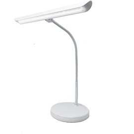 Infitronic IN18LEDKLW – 18 LEDs Klavierleuchte Klavierlampe Tischlampe Warmweißes Licht Dimmbar USB Typ-A Ladebuchse (Weiß Variante)