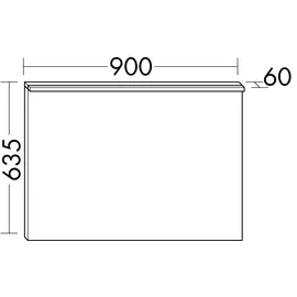 Burgbad Eqio Spiegel, SIDL090PN258,