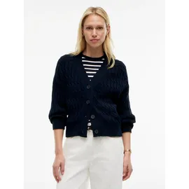 Tommy Hilfiger Strickjacke MID GG CABLE V-NK LS CARDI Blau S
