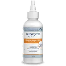 ecuphar Vetericyn VF +Plus | 120 ml | Augen- & Ohrenreiniger für alle Tiere | Enthält weder Alkohol, Steroide noch Antibiotika | Zum Reinigen & Spülen von Haut & Schleimhaut