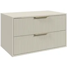 Badplaats Waschbeckenunterschrank, Rimini 2 Schubladen Cashmere - 80 x 46 cm Badezimmer, Badezimmerschränke, Bad Unterschränke