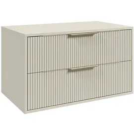 Badplaats Waschbeckenunterschrank, Rimini 2 Schubladen Cashmere - 80 x 46 cm Badezimmer, Badezimmerschränke, Bad Unterschränke