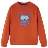 vidaXL Sweatshirt Rostbraun 128
