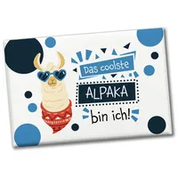 Speecheese Das coolste Alpaka Bin ich Souvenir Magnet als