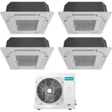 Hisense - quadri split-kassetten-klimagerät 9+9+9+12 mit 4amw105u4raa r-32 wi-fi optional 9000+9000+9000+12000 mit fernbedienung und panel im