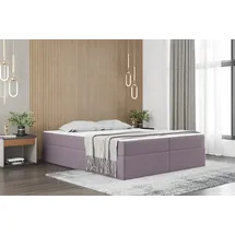 kaiser möbel Boxspringbett mit bettkasten matratze topper Ruben 160 cm x 200 cm Lila - Lila