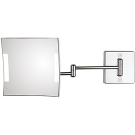 Koh-I-Noor QUADROLO LED Kosmetikspiegel, mit Beleuchtung, Vergrößerung 3-fach, C61/2KK3,