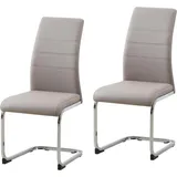 Hti-Living HTI-line Schwingstuhl 2er Set PU cappuccino