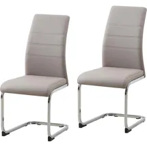 Hti-Living HTI-line Schwingstuhl 2er Set PU cappuccino