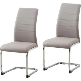 Hti-Living HTI-line Schwingstuhl 2er Set PU cappuccino