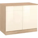 kochstation Unterschrank KOCHSTATION 100 x 0 x 0 cm Beige