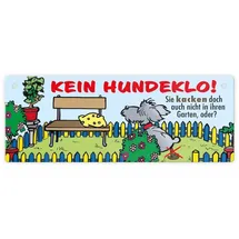 speecheese Kein Hundeklo Metallschild L in 10,5x28cm als Hinweis für den Garten oder das Grundstück