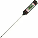 Kochthermometer, Küchenthermometer, Fleischthermometer, sofort ablesbare, ultralange Sonde mit °C/°F-Taste – Grill, BBQ, Steak, Süßigkeiten, Milch,