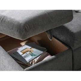 Beldomo System Ecksofa, Dunkelgrau, Metall, 5-Sitzer, Ottomane links, L-Form, cm, Goldenes M, Stoffauswahl, seitenverkehrt erhältlich, Rücken echt, Wohnzimmer, Sofas & Couches, Wohnlandschaften, Ecksofas