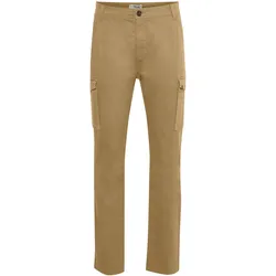 Cargohose 11 PROJECT "Cargohose PRGallus", Herren, Gr. 32, Länge 34, beige (sand), Obermaterial: 98% Baumwolle CO. 2% Elasthan EL., Hosen Cargohose