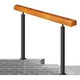 Handläufe für Außen treppen für 1 2 3 4 5 Stufen Treppengeländer Eingangsgeländer Handlauf Geländer Hauseingang Treppenhandlauf Stufengeländer Holz und Schmiedeeisen Metall,Höhe 85 cm