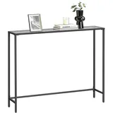 VASAGLE Konsolentisch 100 x 30 x 75 cm tintenschwarz-schiefergrau