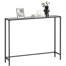 VASAGLE Konsolentisch 100 x 30 x 75 cm tintenschwarz-schiefergrau
