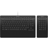 3Dconnexion Keyboard Pro with Numpad, Nordic (QWERTY), 3DX-700094, Mattschwarz, kompakt