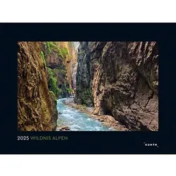 KUNTH Monats-Wandkalender Wildnis Alpen 2025