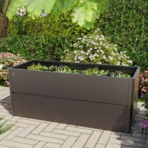 primeyard 200 x 85 x 77 cm Hochbeet Theo, Stahl, Anthrazit-Metallic