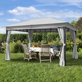 TOOLPORT Gartenpavillon 3 x 4 m inkl. Seitenteile stone