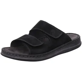 ROHDE Herren Pantoletten Clogs Leder Klettverschluss Alassio 6240, Größe:43 EU, Farbe:Schwarz