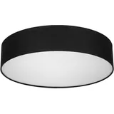 REV Ritter REV Deckenleuchte - Deckenlampe rund 50cm mit Stoff-Lampenschirm im Vintage-Look – ideal für Schlafzimmer & Wohnzimmer, schwarz