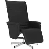 vidaXL Relaxsessel mit Fußteil Kunstleder 56,5 x 107,5 x 87,3 cm Schwarz drehbar